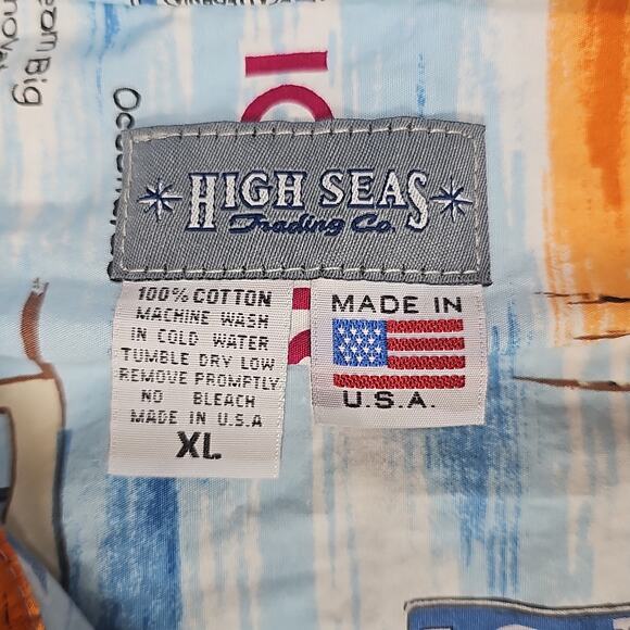 Vintage High Seas Trading Co Button Shirt Mens XL Ionis Carlsbad - Picture 4 of 6